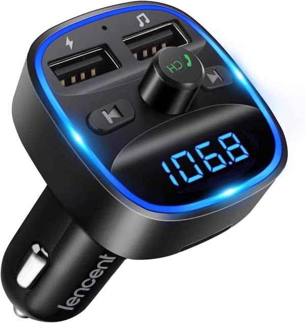LENCENT T25 trasmettitore FM Bluetooth auto recensito 4.2 stelle